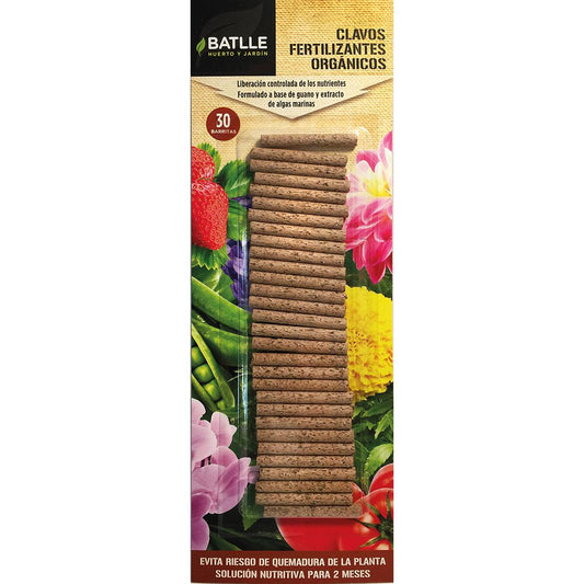 Clavos fertilizantes Ecológicos Batlle Bio 30 ud