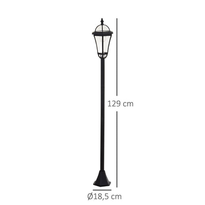 Faroles De Jardín Outsunny Abs Negro 18,5x18,5x129 Cm_2
