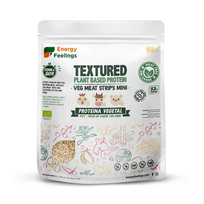 PVT - TIRAS DE CARNE VEG. MINI ECO:  Energy Feelings  400 g