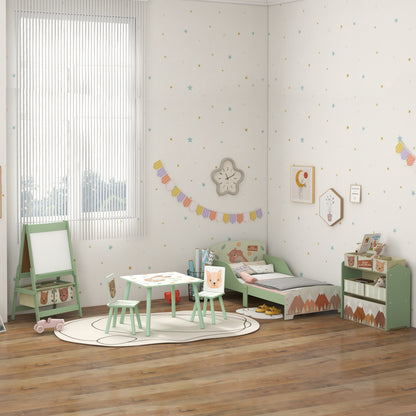 Aiyaplay Caballete Para Niños 3 En 1 Doble Cara Rollo Papel 54x46,5x93 Cm Verde_4