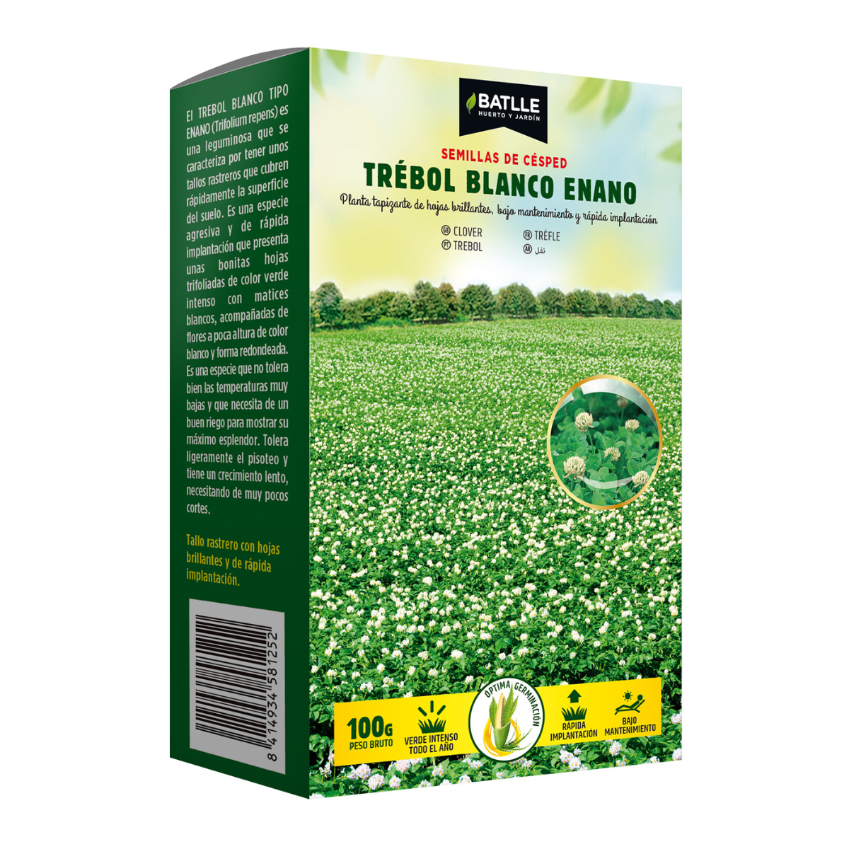 Semillas trébol enano blanco repens Batlle 1 kg