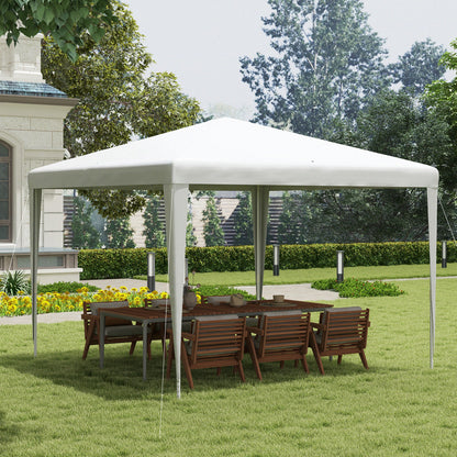 Outsunny Carpa Desmontable De Jardín 3x3 M Para Bodas Camping Fiestas Blanco_1