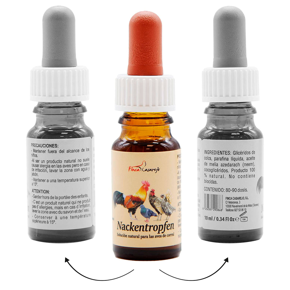 Nackentropfen - Repelente Natural Contra El Piojo Y Parásitos Externos De Gallinas Y Otros Animales_1
