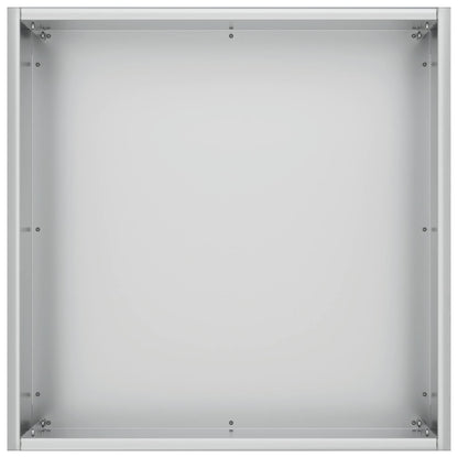 Macetero De Jardín Plateado 25 X 25 X 25 Cm Acero Galvanizado_3