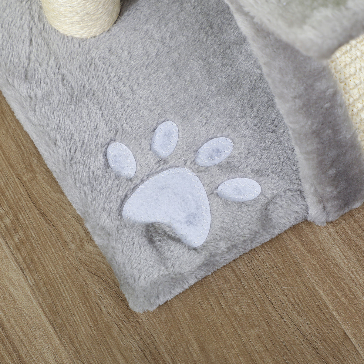 Pawhut Árbol Rascador Para Gatos Pequeños 43 Cm Con Poste Giratorio Con Bolas_3