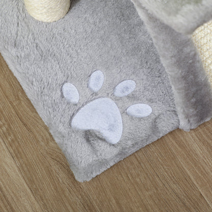 Pawhut Árbol Rascador Para Gatos Pequeños 43 Cm Con Poste Giratorio Con Bolas_3