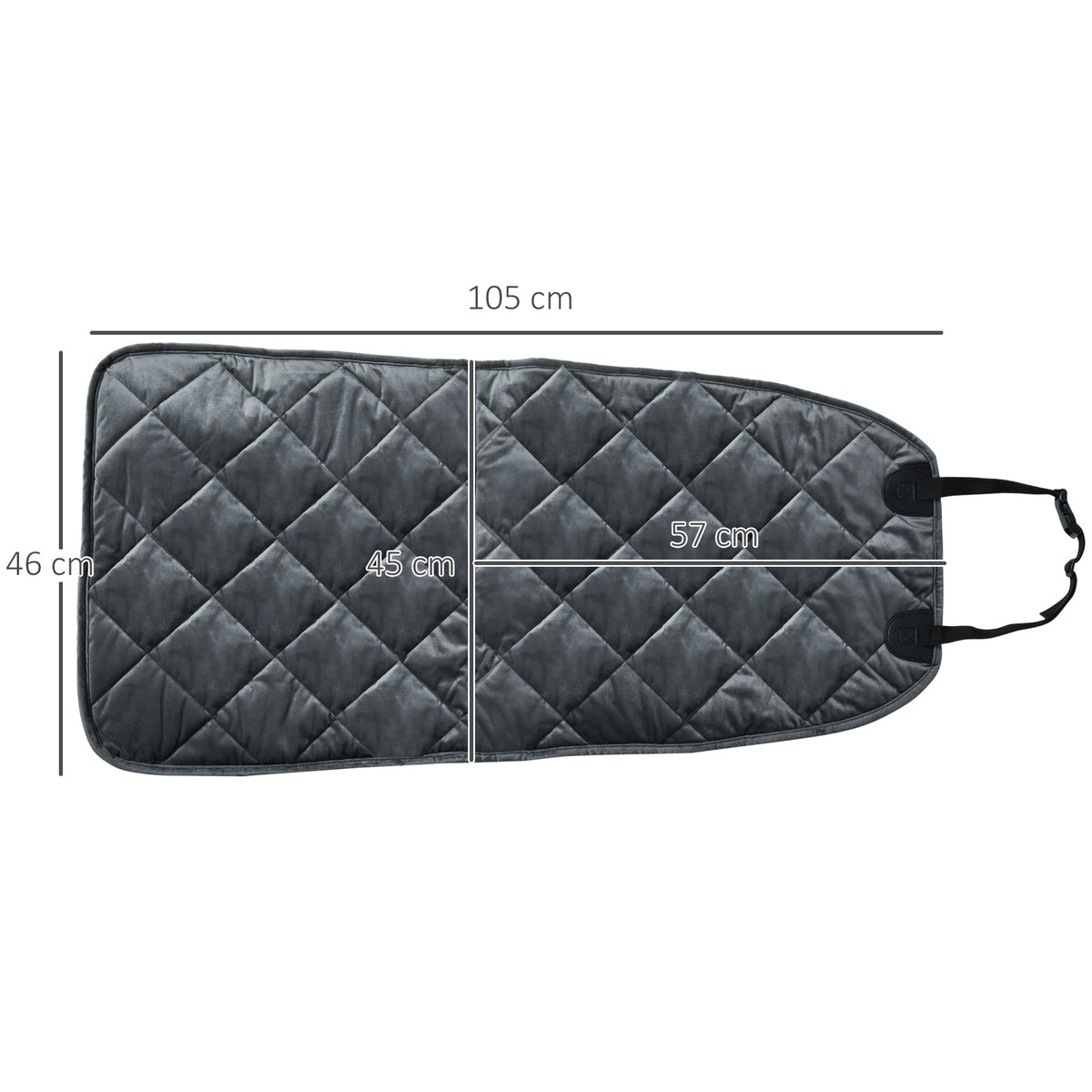 Pawhut Funda De Asiento Delantero De Coche Para Perro Antideslizante Con Ancla Y_2