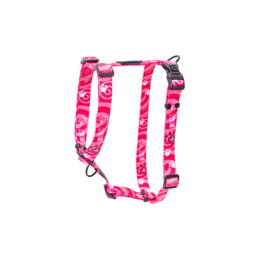Arnés Para Perro, Modelo Fusion De Rogz, Estampado Huellas Rosas. Talla S (8-14kg)_0