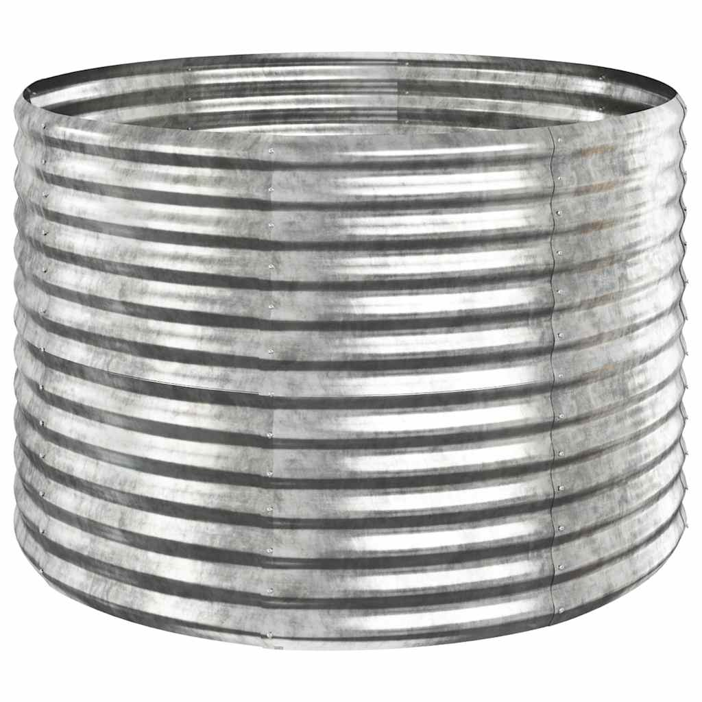 Jardinera Arriate Acero Galvanizado Plata 100x100x68 Cm_0