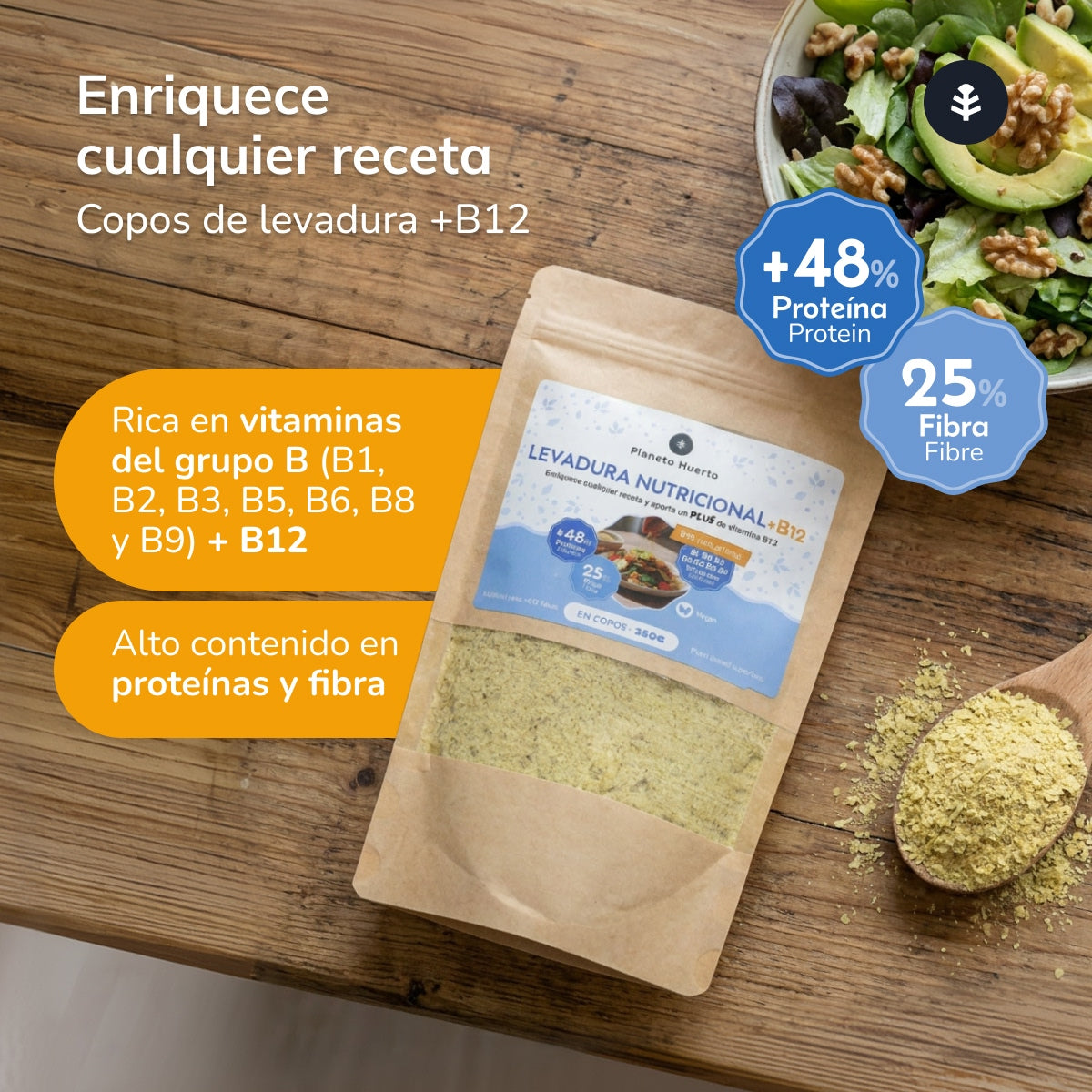 Levadura Nutricional + B12 Planeta Huerto 250 g