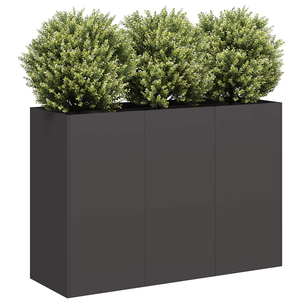 Jardinera De Acero Laminado En Frío Negro 120x40x80 Cm_1