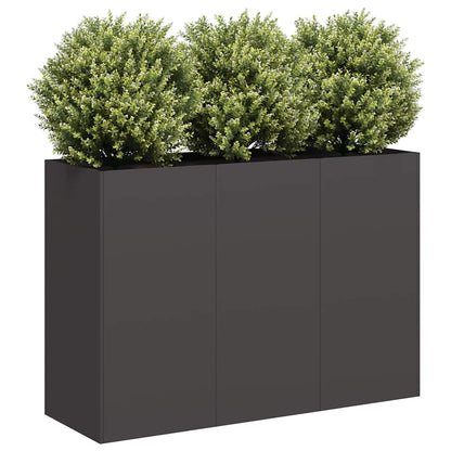 Jardinera De Acero Laminado En Frío Negro 120x40x80 Cm_1