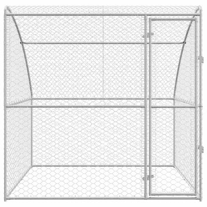 Refugio Para Perros Plateado 2 X 2 X 2 M Acero Galvanizado_3
