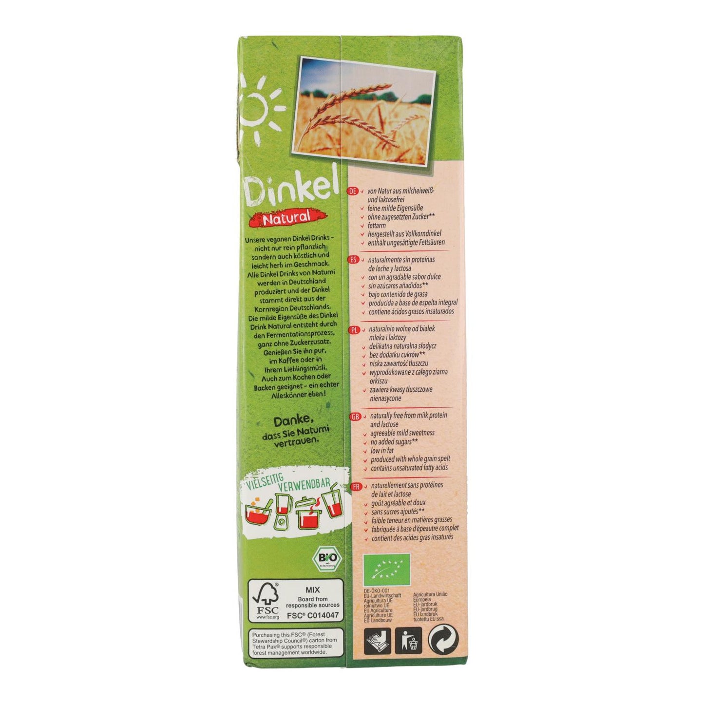 Pack 12L Bebida Espelta BIO Natumi