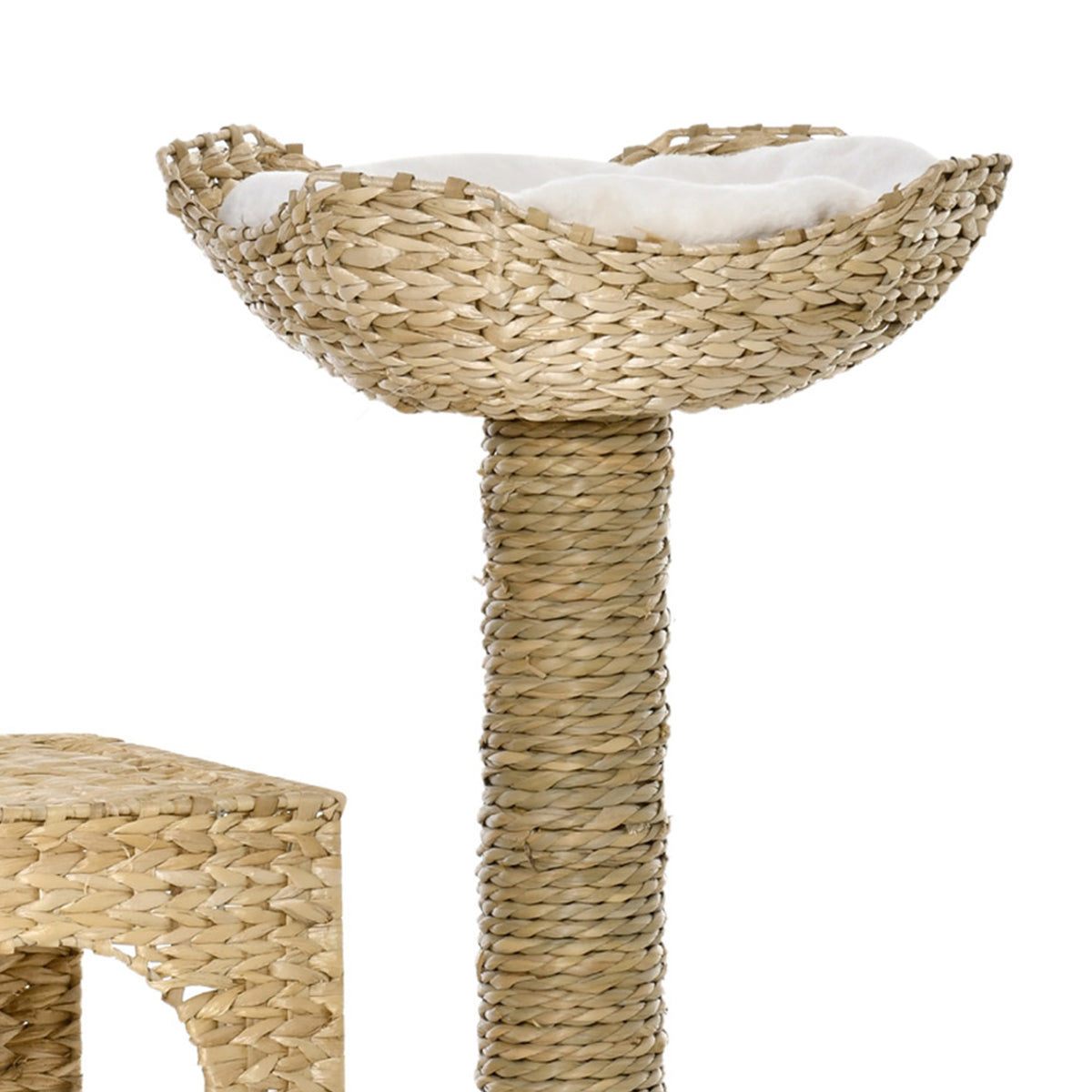 Pawhut Árbol Rascador Para Gatos Medianos Altura 100,5cm Con Cama Superior Cueva_3