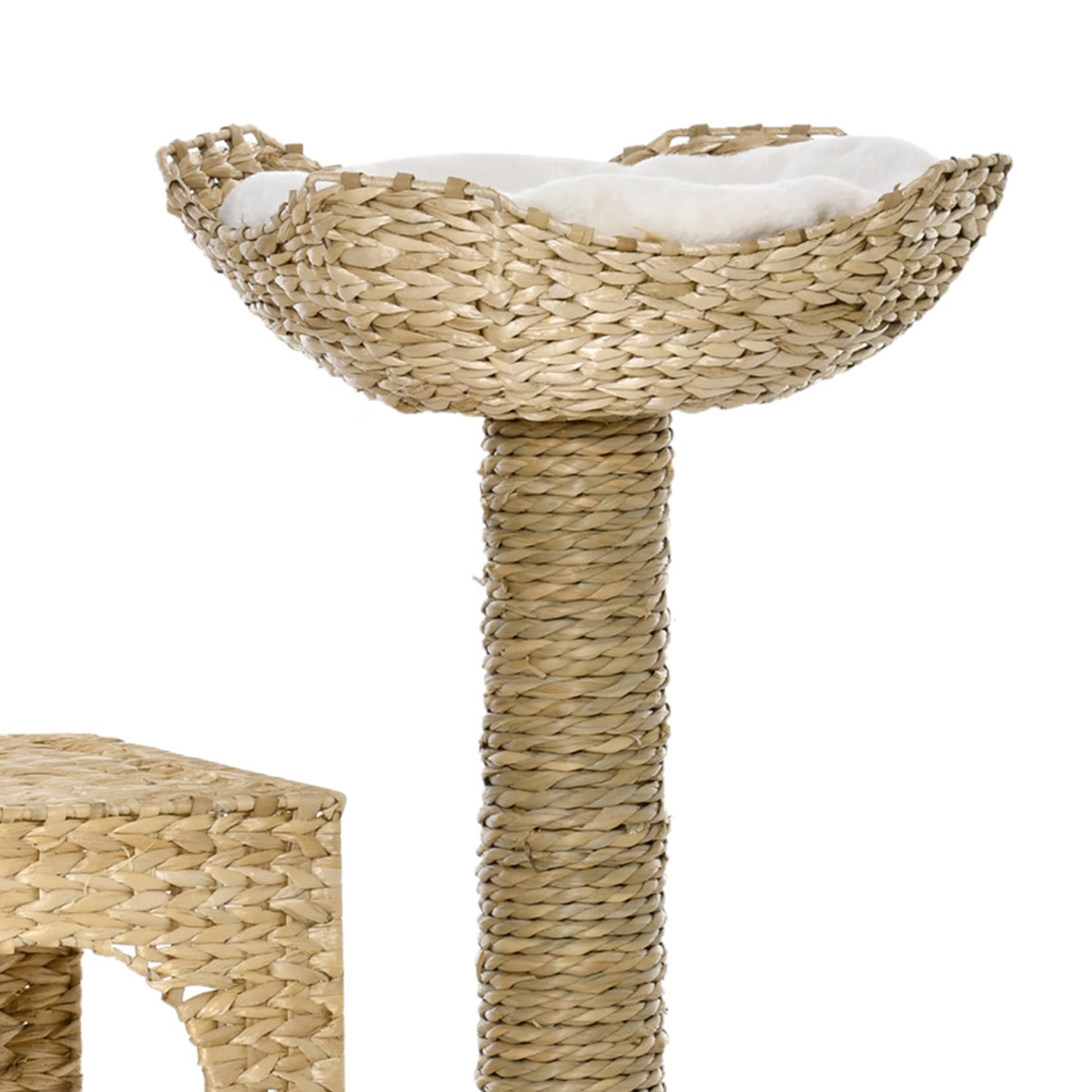 Pawhut Árbol Rascador Para Gatos Medianos Altura 100,5cm Con Cama Superior Cueva_3