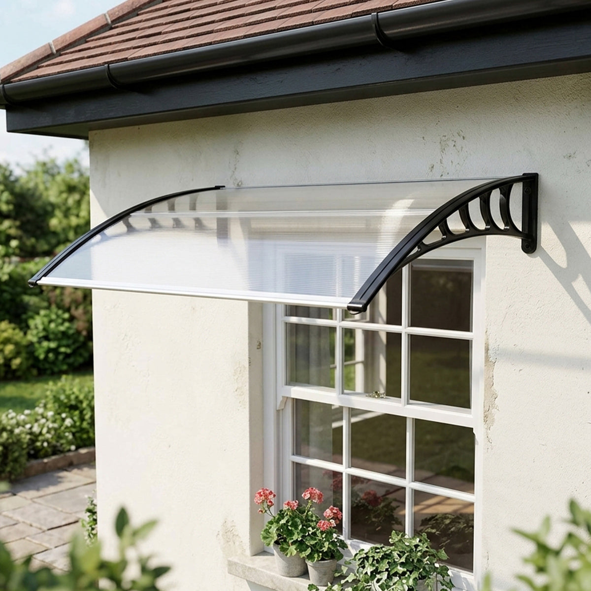 Outsunny Tejadillo De Protección Para Puertas Ventanas Contra Sol Y Lluvia_1
