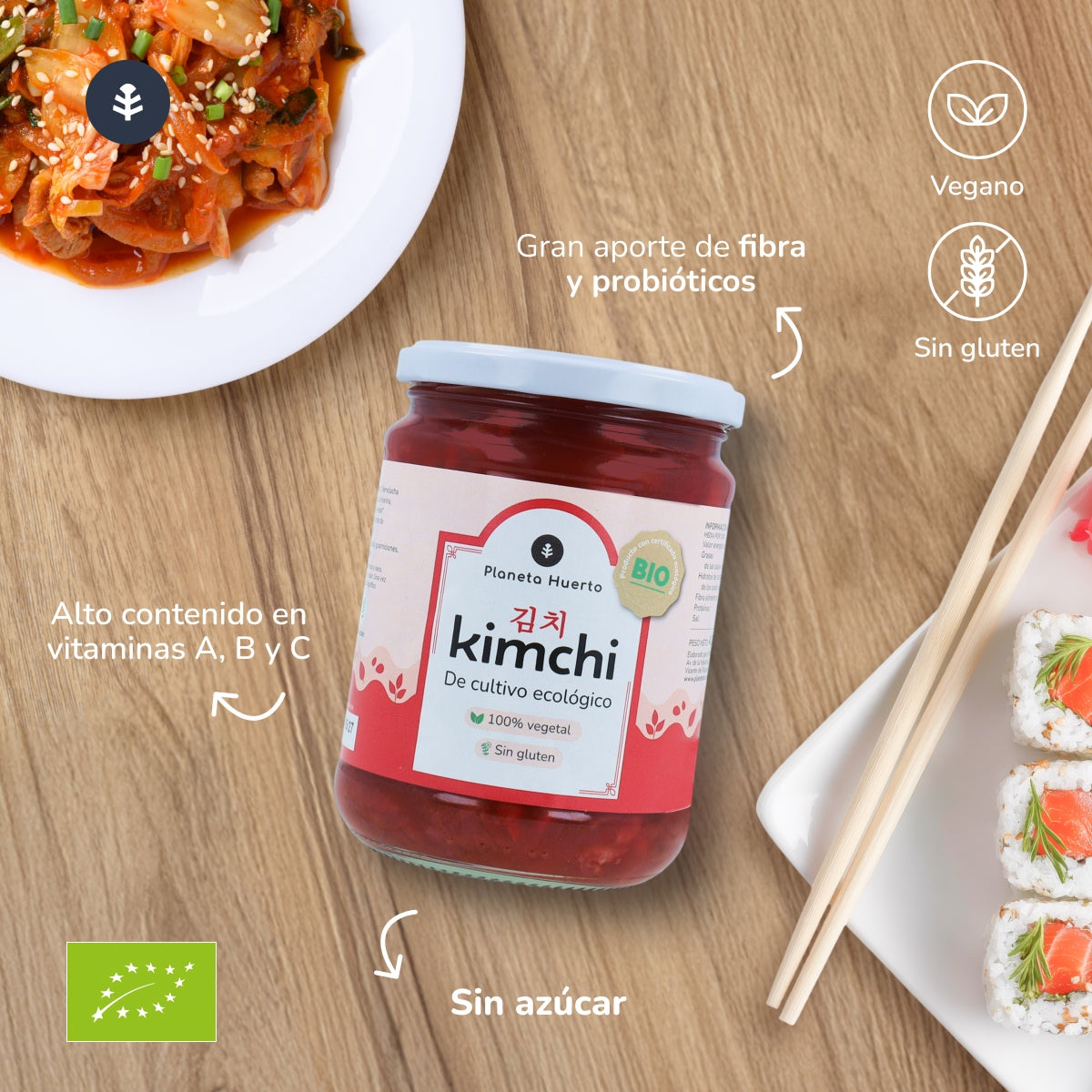 Pack 12x Kimchi ECO Planeta Huerto 420 g