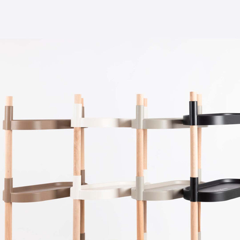 Soporte Modular Citysens De 6 Bandejas – Gris Claro, Polipropileno 100% Reciclado Y Madera Ecológica Pefc_2