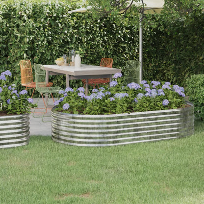 Jardinera Arriate Acero Galvanizado Plata 175x100x36 Cm_1