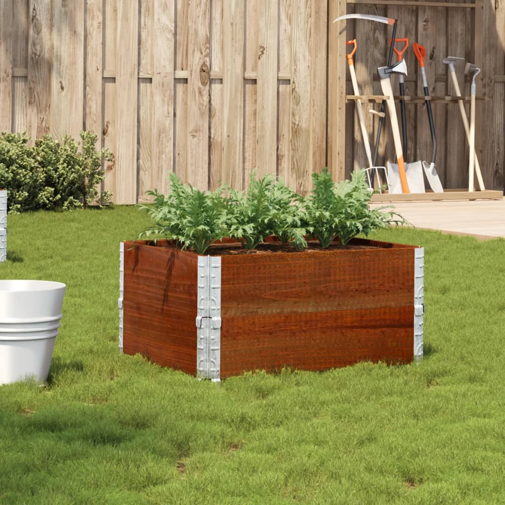 Jardinera De Madera Maciza De Pino Marrón 80x60 Cm_1