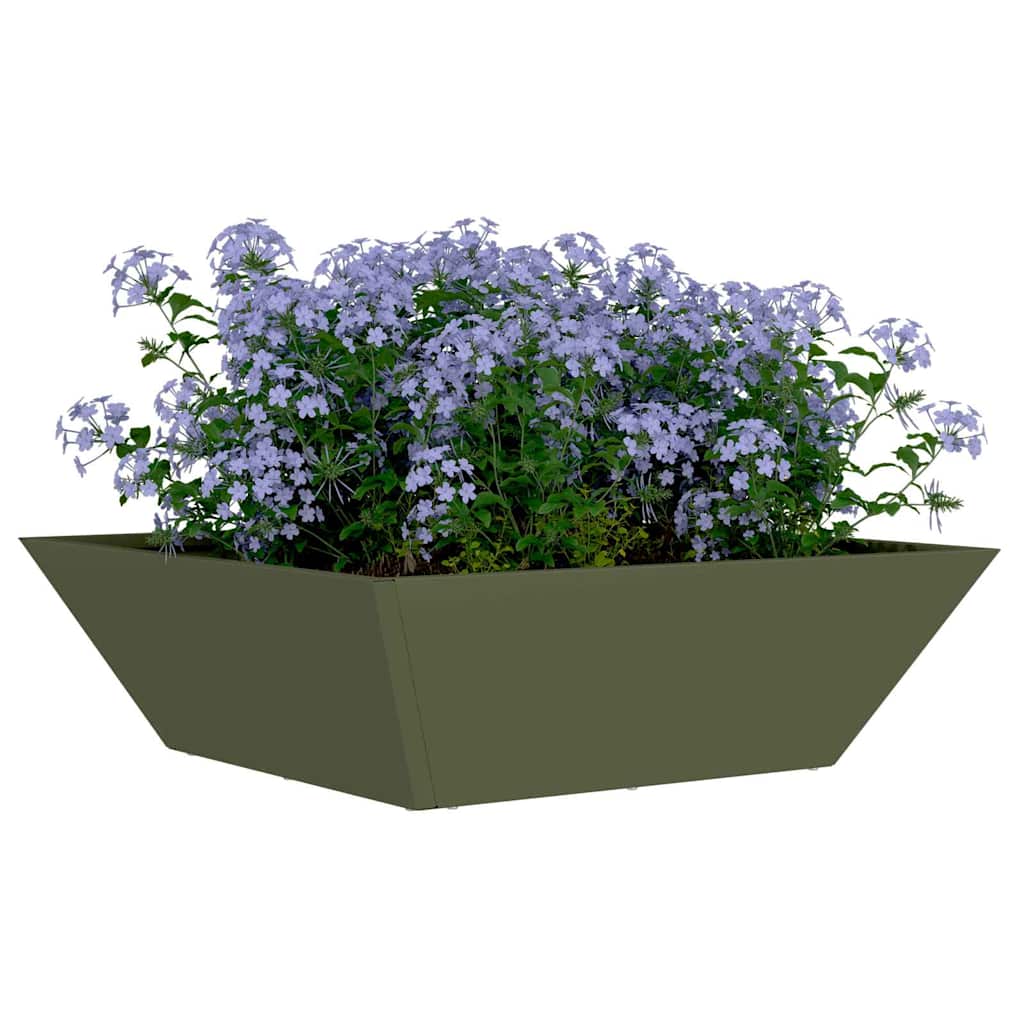 Macetero De Jardín 5 Uds. Verde Oliva 50 X 50 X 15 Cm_2