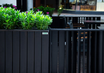 Jardinera Alta De Madera Autoportante 100 X 34,5 X 80 Cm Ebony Black Hortalia_4