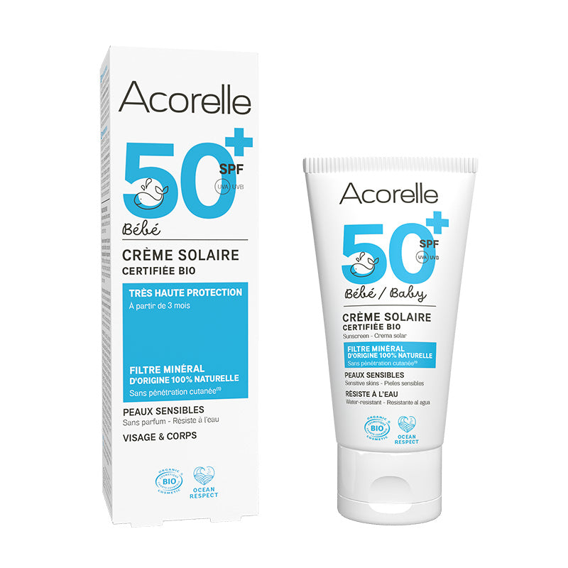Crema Protección solar para Bebé SPF50+ Acorelle 50ml