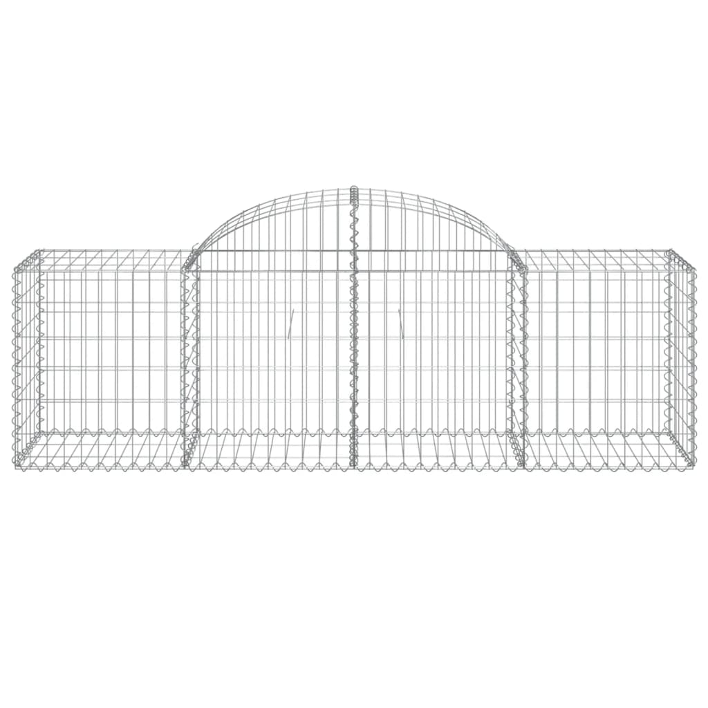 Cestas De Gaviones 8 Uds Forma De Arco Hierro 200x50x60/80 Cm_3