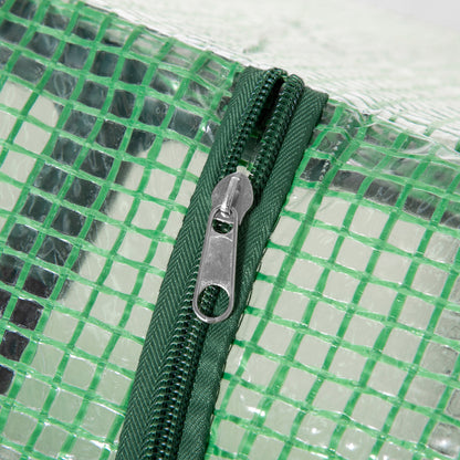 Outsunny Invernadero De Terraza 120x60x60 Cm Acero Con 2 Ventanas Verde_4
