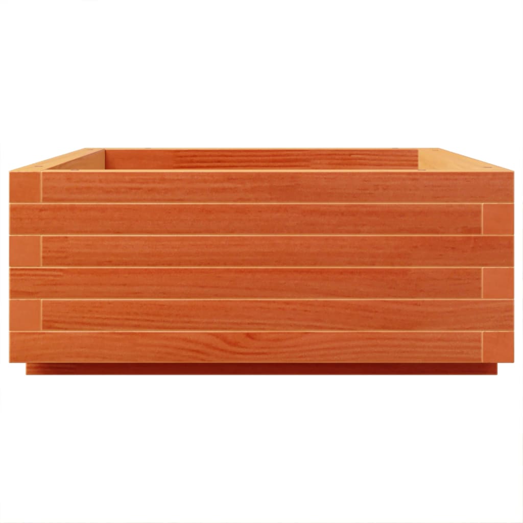 Jardinera De Madera Maciza De Pino Marrón Cera 90x60x26,5 Cm_5