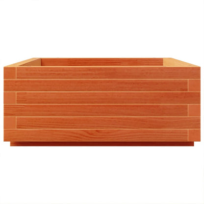 Jardinera De Madera Maciza De Pino Marrón Cera 90x60x26,5 Cm_5