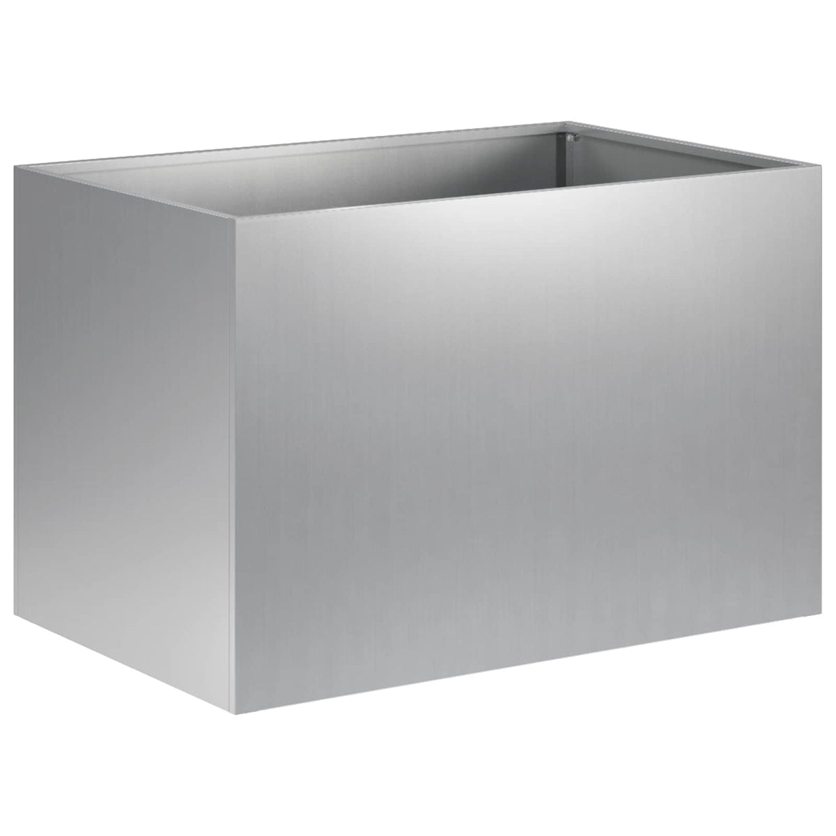 Macetero De Jardín Plateado 50 X 40 X 40 Cm Acero Galvanizado_0