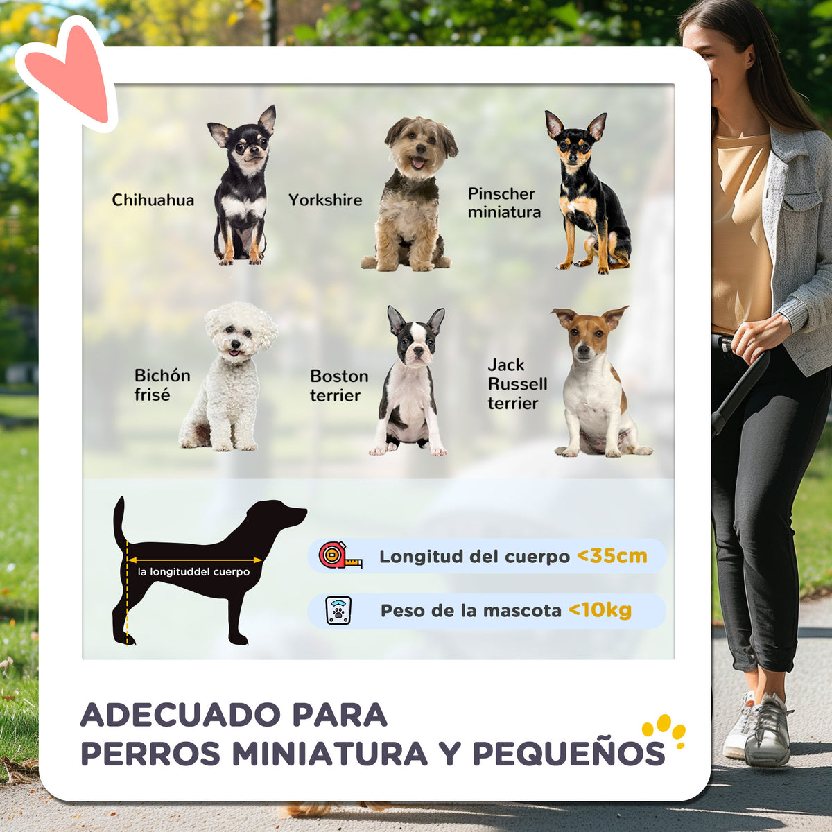 Pawhut Carrito Para Perros Plegable Con Toldo Ajustable 75x45x97 Cm Azul_3