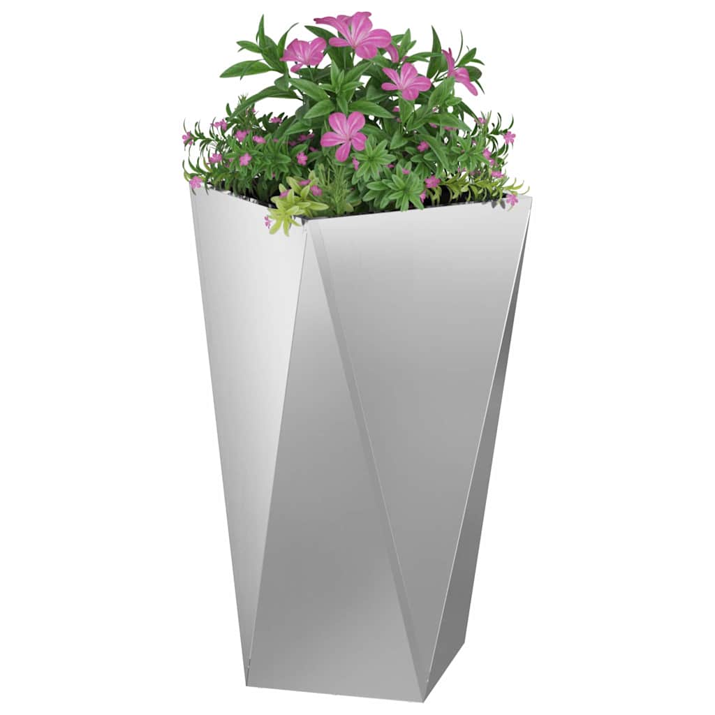 Jardinera Plateado 40 X 40 X 75 Cm Acero Galvanizado_2