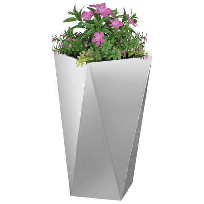 Jardinera Plateado 40 X 40 X 75 Cm Acero Galvanizado_2