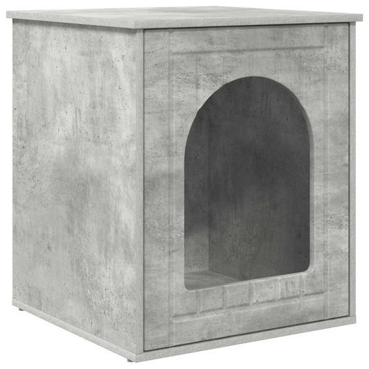 Casa Para Gatos Concreto 53 X 52 X 62 Cm Madera De Ingeniería_0