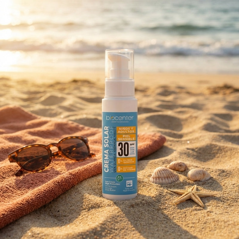 Spray solar alta protección UVA SPF 30 ecológica, vegana, sin nanopartículas 100 ml