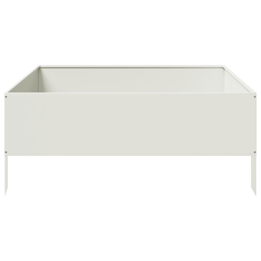 Arriate De Acero Blanco 100x100x41 Cm_3