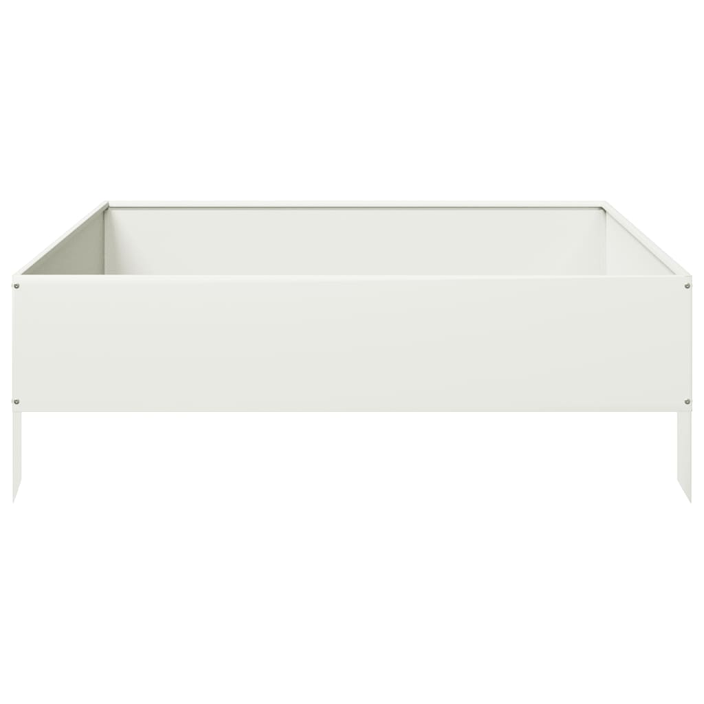 Arriate De Acero Blanco 100x100x33,5 Cm_3