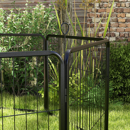 Pawhut Parque Para Perros De 8 Paneles 80x60 Cm Forma Personalizable Negro_4