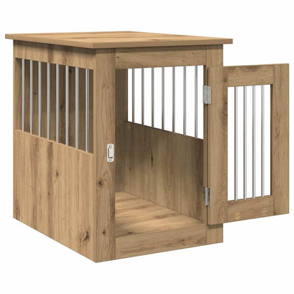 Jaula Para Perros Madera Ingeniería Roble Artesanal 45x62x59cm_3
