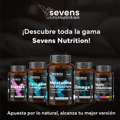 Melatonina Pura 1,9 Mg Con Triptófano + Omega 3 2000 Mg Omegatex®. Sevens Nutrition. Sueño Reparador, Corazón Y Cerebro_5