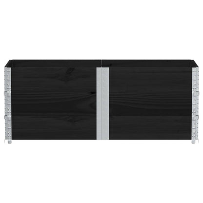 Jardinera De Madera Maciza De Pino Negro 150x50 Cm_2