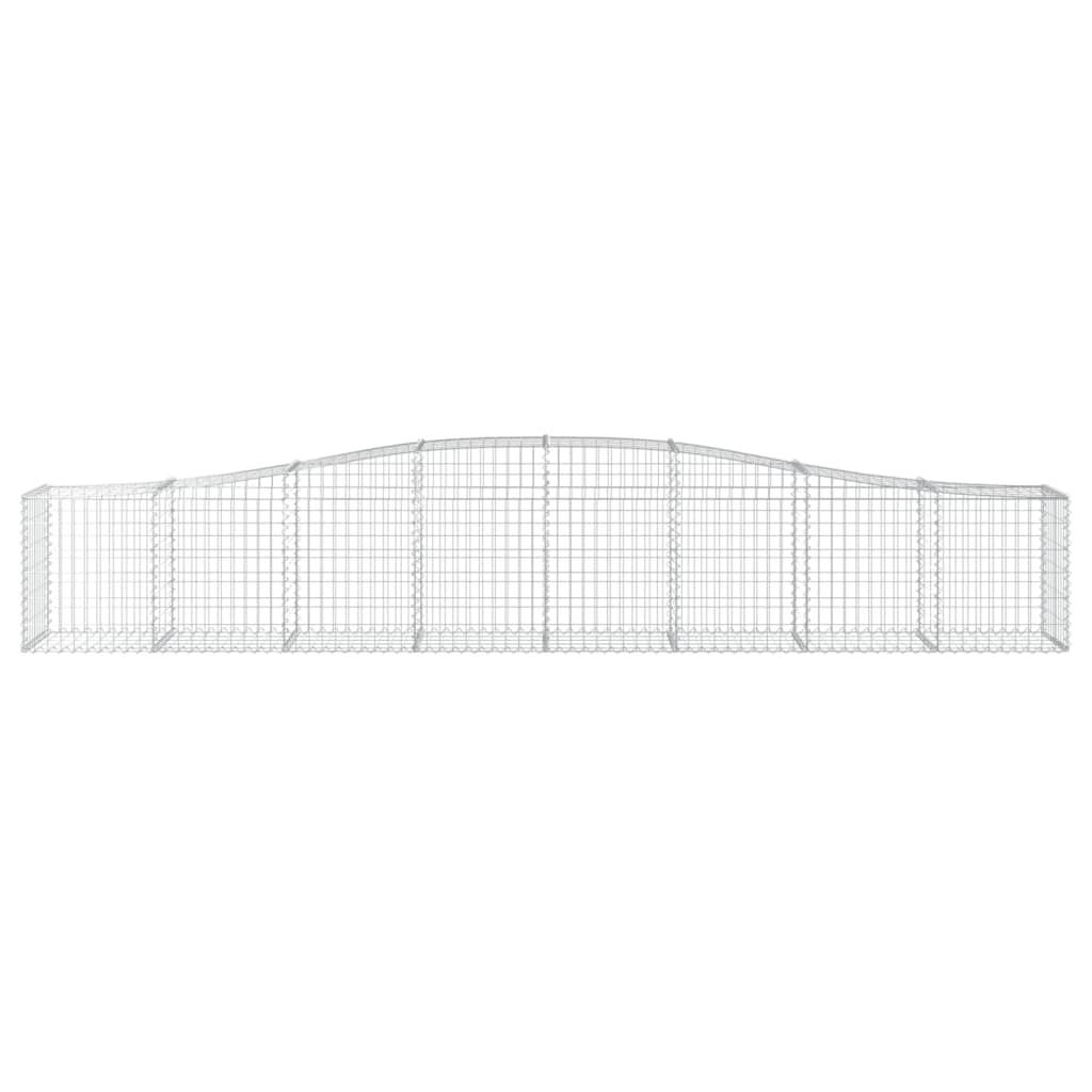 Cestas De Gaviones 10 Uds Forma De Arco Hierro 400x50x60/80 Cm_3