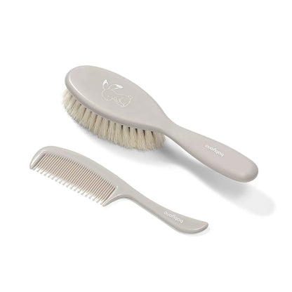 Set Cepillo Y Peine Con Cerdas Naturales Extra Suaves Grey_0