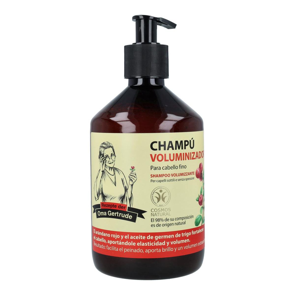 Pack 2x Champú Volumen Cabellos Delicados Oma Gertrude 500 ml