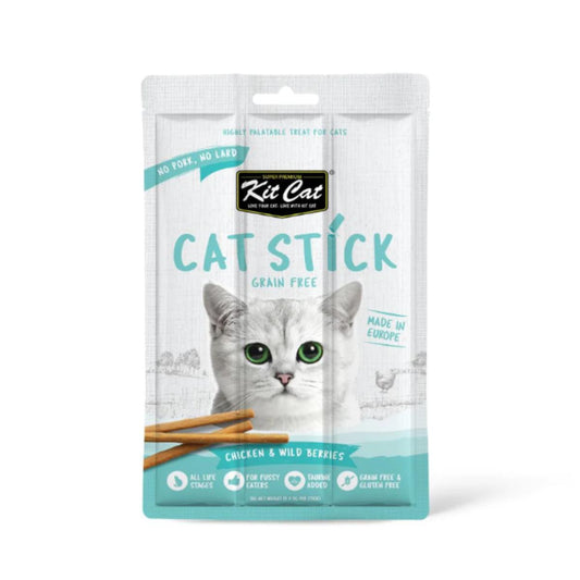 Kit Cat Cat Stick - Chicken & Wild Berries 15 g Snack semihúmedo para gatos