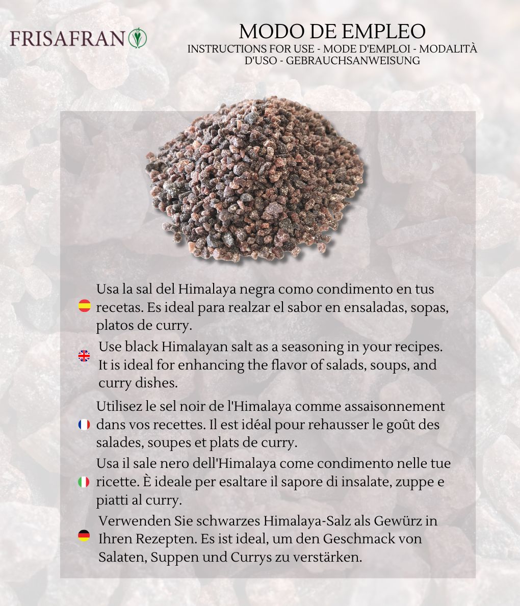 Sal Negra Del Himalaya Gruesa - Calidad Y Sabor | Frisafran 100 G_2