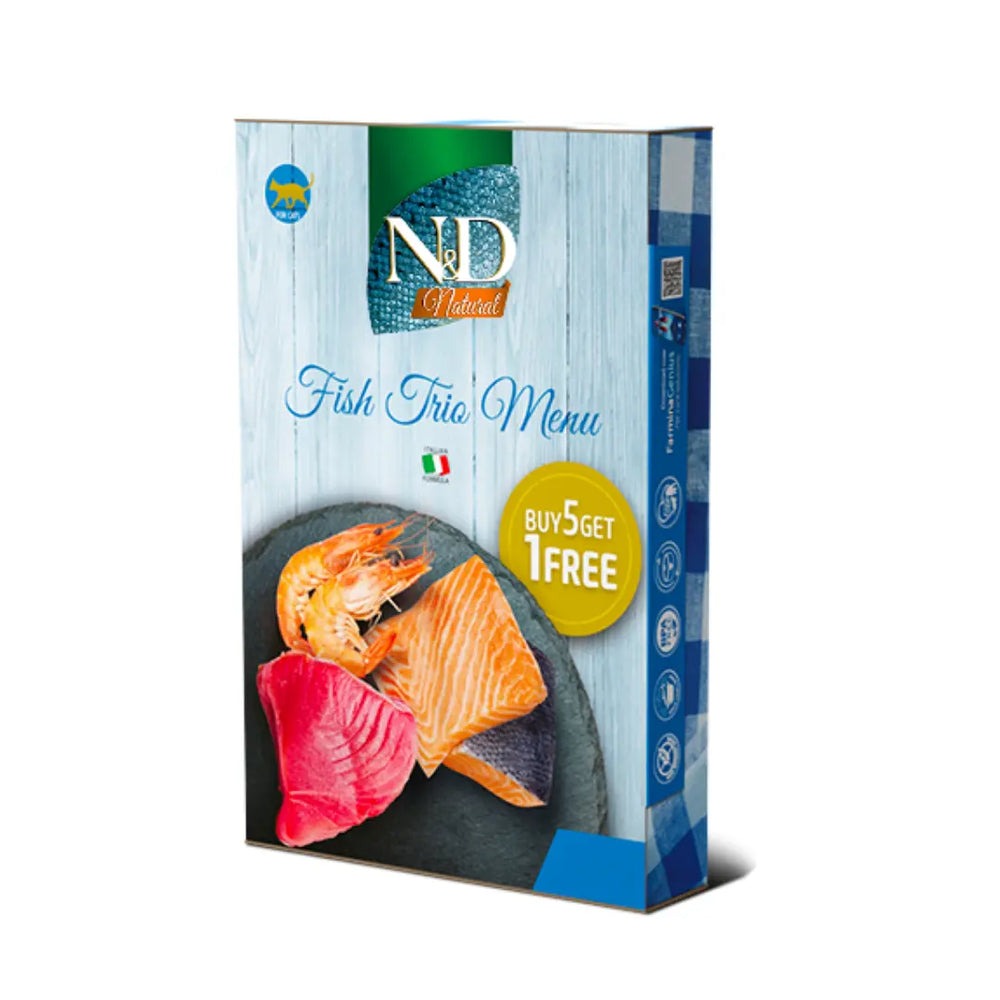 ND cat Natural Fish Trio Farmina 6 x 70 g Farmina Comida húmeda para gatos